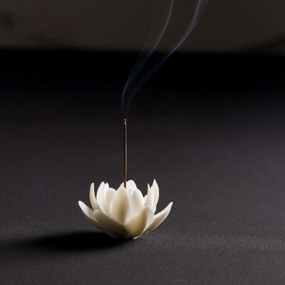 Handmade Ceramic Lotus & Water Lily Incense Burner