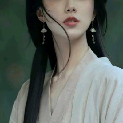 Bamboo & Leaf Fan Tassel Earrings