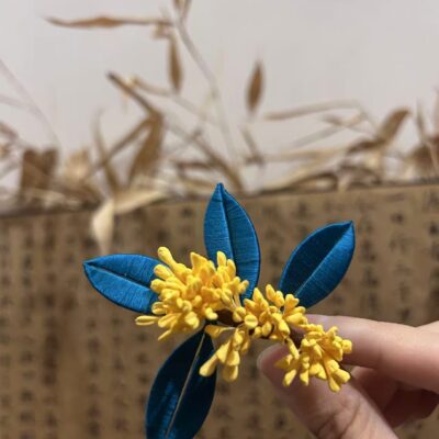 Silk Thread Osmanthus Handmade Ethnic Hair Clip