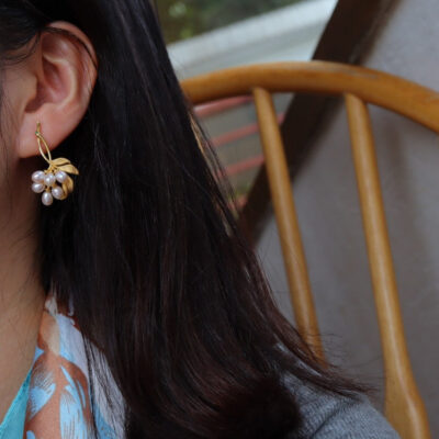 Sterling Silver Natural Freshwater Pearl Earrings