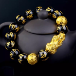 3DHardGoldPixiuBraceletwithNaturalBlackObsidianBeads.png