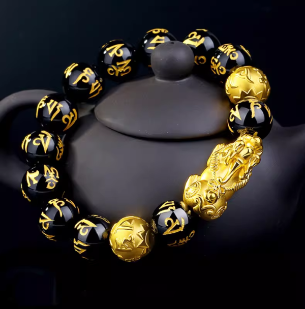 3DHardGoldPixiuBraceletwithNaturalBlackObsidianBeads.png