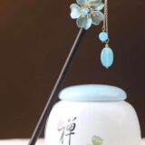 BlueFlower2BlueBeadTasselHairpin-Wood.jpg