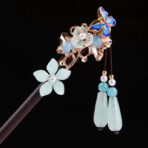 EnamelButterfly2TasselHairpin-Wood.jpg