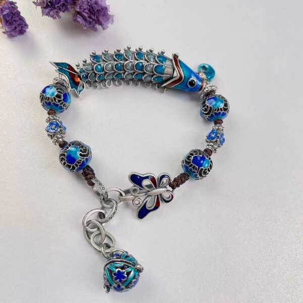 FishButterfly5BeadsEnamelBracelet-SterlingSilver.jpg