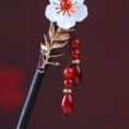 Flower7RedAgateTasselHairpin.jpg