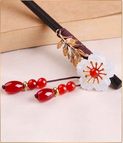 Flower7RedAgateTasselHairpin-Wood.jpg