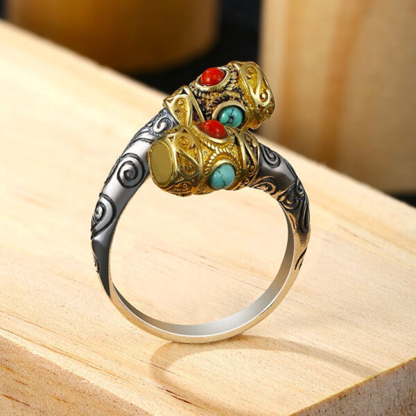 GoldenHoopStickTurquoiseRubyRing-SterlingSilver.jpg
