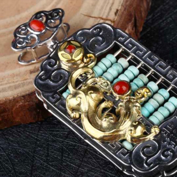 GoldenPixiuBlueAbacusPendant-SterlingSilver.jpg