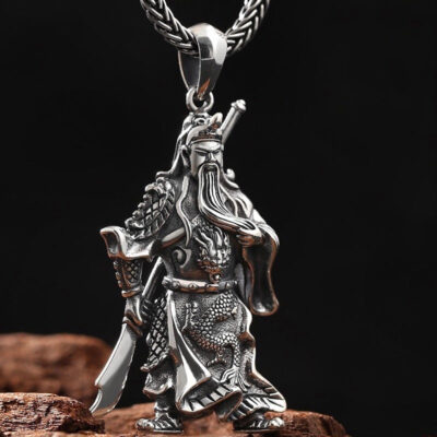 Sterling Silver Guan Yu Pendant