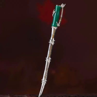 Sterling Silver Jade Bamboo Hairpin