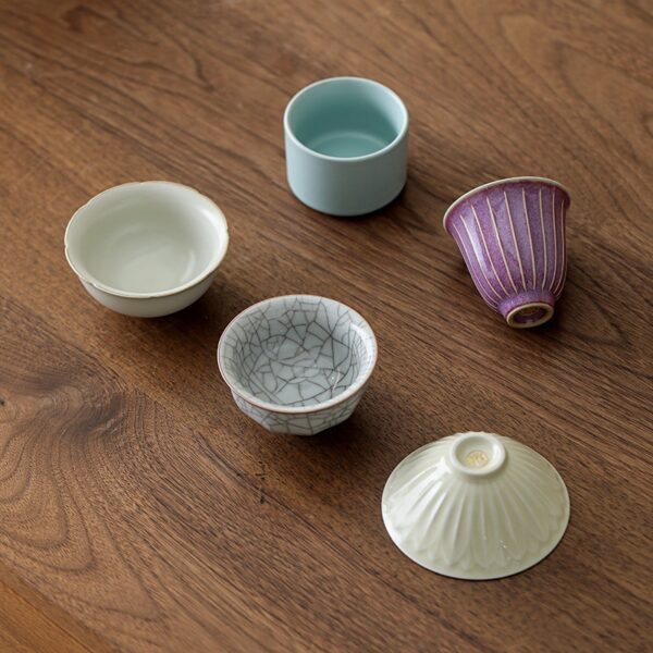 Five Famous Kilns Palace Museum Tea Set - Ceramic Tea Cup Gift Set