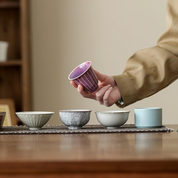 Five Famous Kilns Palace Museum Tea Set - Ceramic Tea Cup Gift Set
