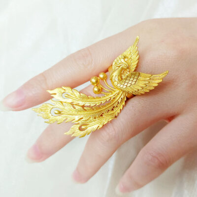 Vintage Phoenix Wedding Lace Ring