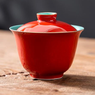 Palace Wall Red Chinese Tea Cup