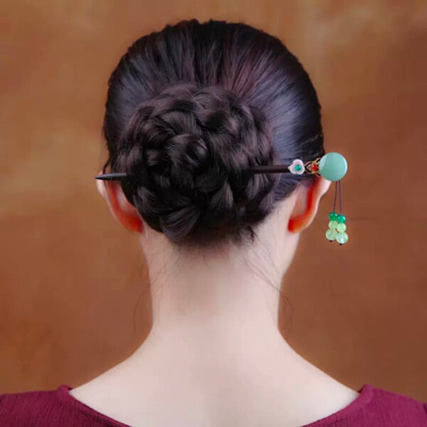 PinkFlowerJade2BeadsTasselHairpin-Wood.jpg