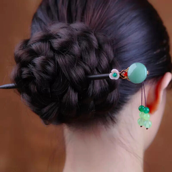 PinkFlowerJadeBeadsTasselHairpin.jpg