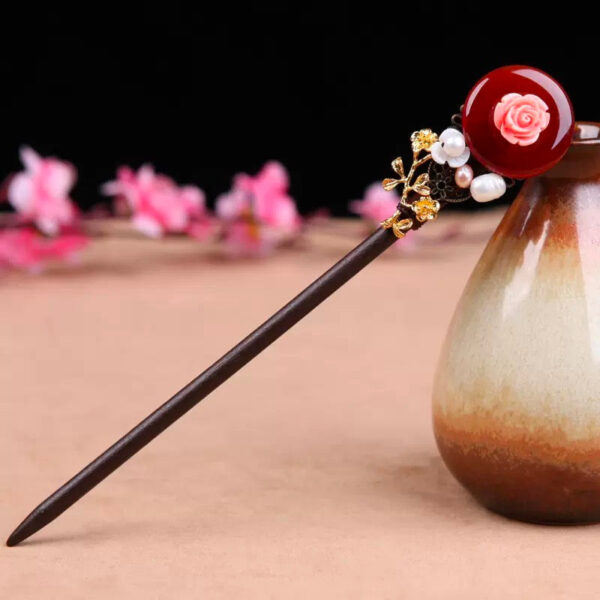 PinkFlowerRedAgatePearlWhiteFlowerHairpin-Wood.jpg PinkFlowerRedAgatePearlWhiteFlowerHairpin-Wood.jpg