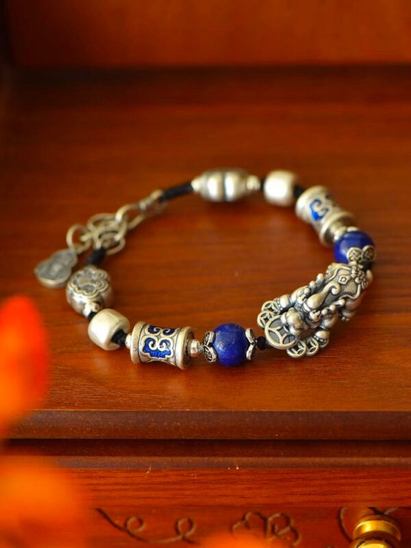PixiuTongzhuandcharacterFuEnamelBracelet.jpg