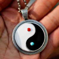 RedAgateandTurquoiseTaiChiPendant-SterlingSilver.jpg