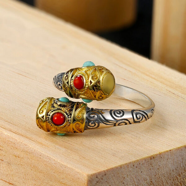 RuyiGoldenHoopStickTurquoiseRubyRing.jpg