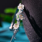 Silver4PeachBlossomOpenBracelet.jpg