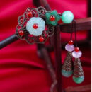 WhiteFlowerAndRubyGreenFlower2TasselHairpin-Wood.jpg